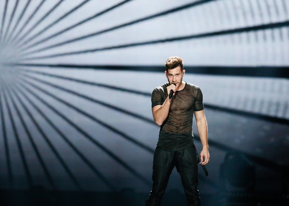 epa05960379 IMRI from Israel performs the song &#039;I Feel Alive&#039; during rehearsals for the Grand Final of the 62nd annual Eurovision Song Contest (ESC) at the International Exhibition Centre in ...