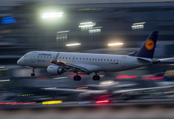 A Lufthansa aircraft lands at the airport in Frankfurt, Germany, Wednesday, Sept. 16, 2020. Due to the outspread of the Coronavirus Lufthansa suffers from financial problems. (AP Photo/Michael Probst)