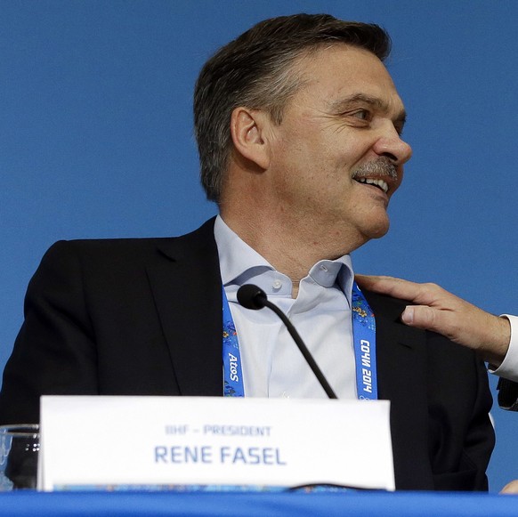 Diplomatische Sonderleistung: IIHF-Präsident Fasel.