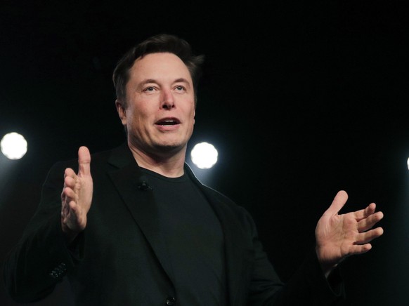 FILE - Tesla CEO Elon Musk speaks before unveiling the Model Y at Tesla&#039;s design studio in Hawthorne, Calif., March 14, 2019. On Friday, July 15, 2022, Musk fired back at Twitter