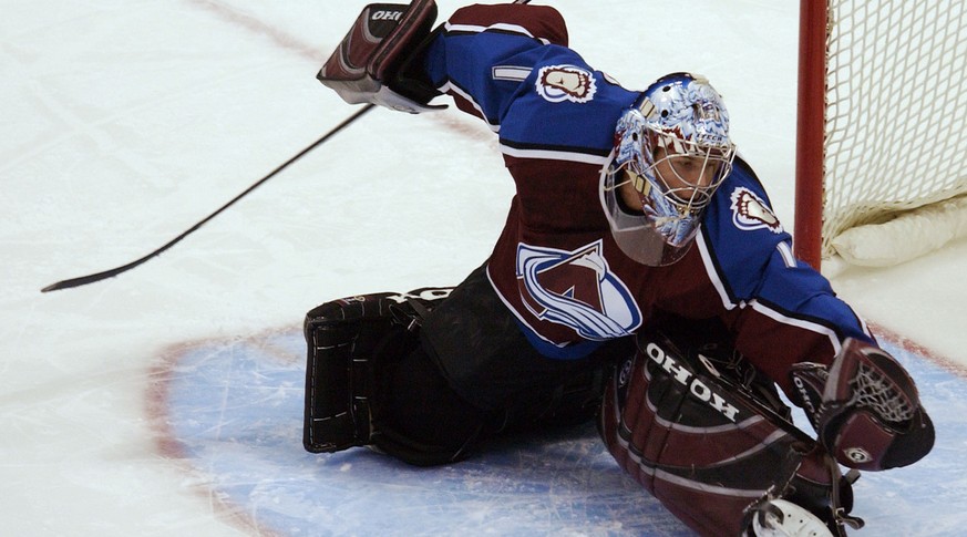 Der beste «Abby», den es je gab: Als Goalie der Colorado Avalanche.