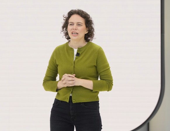 Liz Reid, Vice President, Head of Search, speaks at a Google I/O event in Mountain View, Calif., Tuesday, May 20, 2025. (AP Photo/Jeff Chiu)
Liz Reid