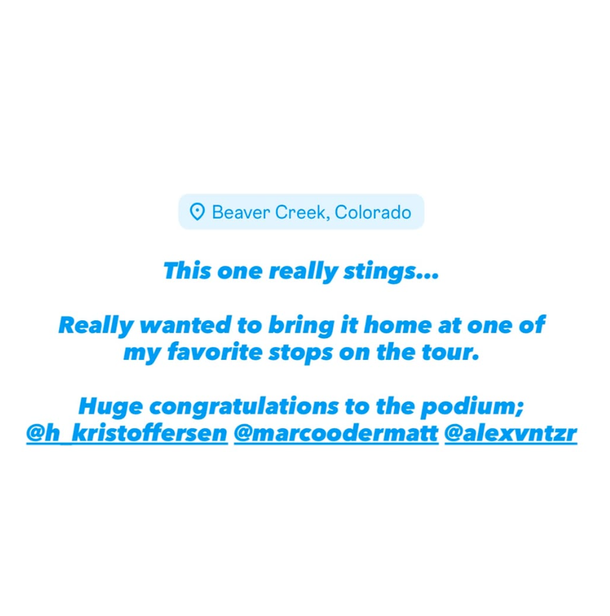 Lucas Pinheiro Braathen était déçu après son géant de Beaver Creek.