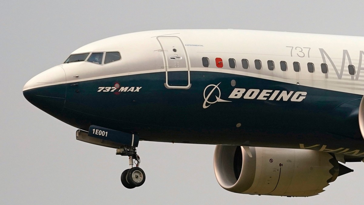 FILE - A Boeing 737 Max jet prepares to land at Boeing Field following a test flight in Seattle, Sept. 30, 2020. (AP Photo/Elaine Thompson, File)
Boeing Justice Department