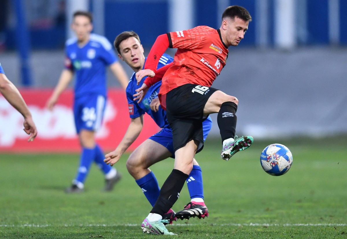 Croatian First League SuperSport HNL, NK Rudes vs HNK Gorica 04.03.2024., stadion Zagreb, Zagreb - 25. kolo SuperSport HNL: Rudes - Gorica. Andrej Lazarov, Vanja Vukmanovic. JosipxRegovic/PIXSELL