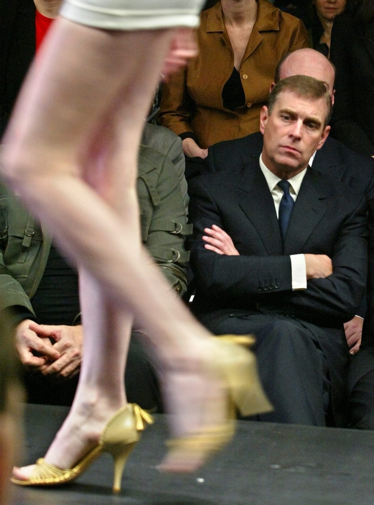 Britain's Prince Andrew, Duke of York, attends a fashion presentation by Matthew Williamson, as part of Moscow Fashion Week, Tuesday 26 October 2004. Prince Andrew is in Russia on a three-day vis ...