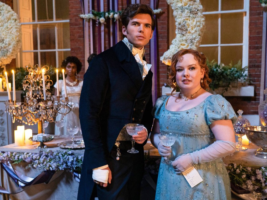 Nicola Coughlan and Luke Newton USA.Nicola Coughlan and Luke Newton in the CNetflix series: Bridgerton - season 3 2024. LMK106-J10676-170424 Supplied by LMKMEDIA. Editorial Only. Landmark Media is not ...