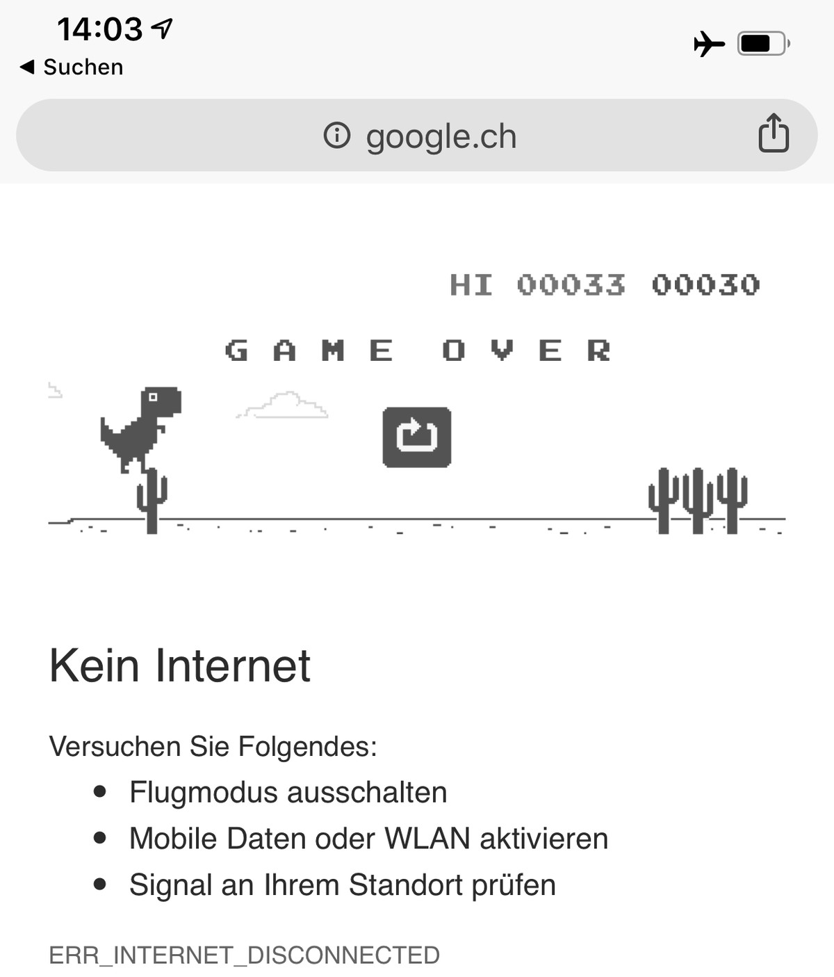 Das Spielprinzip ist denkbar einfach. Der Dino muss die Hindernisse überspringen.
