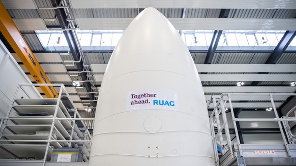 ARCHIVBILD ZUM STELLENABBAU BEI RUAG INTERNATIONAL, AM MONTAG, 12. OKTOBER 2020 - Raketenteile und Raketenspitzen werden hergestellt, in einer Produktionshalle der Ruag International am Mittwoch, 30. ...