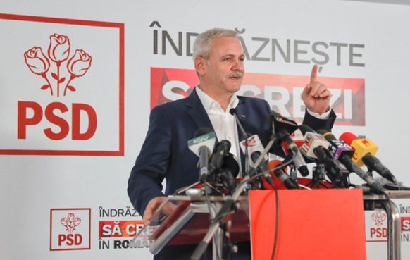 Liviu Dragnea spricht in Bukarest zu Medienvertretern. (11. Dezember 2016)