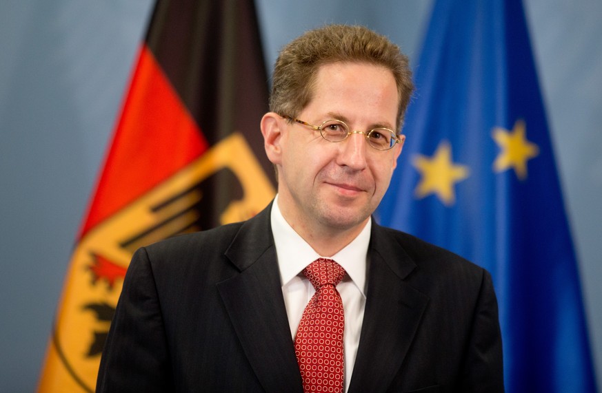 epa07030189 (FILE) - Hans-Georg Maassen, the new President of the German Federal Office for the Protection of the Constitution, poses for photographers before receiving his letter of appointment by Ge ...