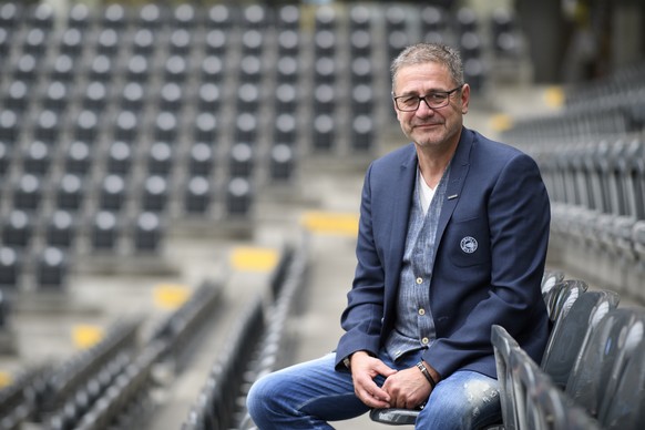 Portrait vom CEO des SC Bern, Marc Luethi, am Montag, 13. August 2018, in der PostFinance Arena in Bern. (KEYSTONE/Anthony Anex)