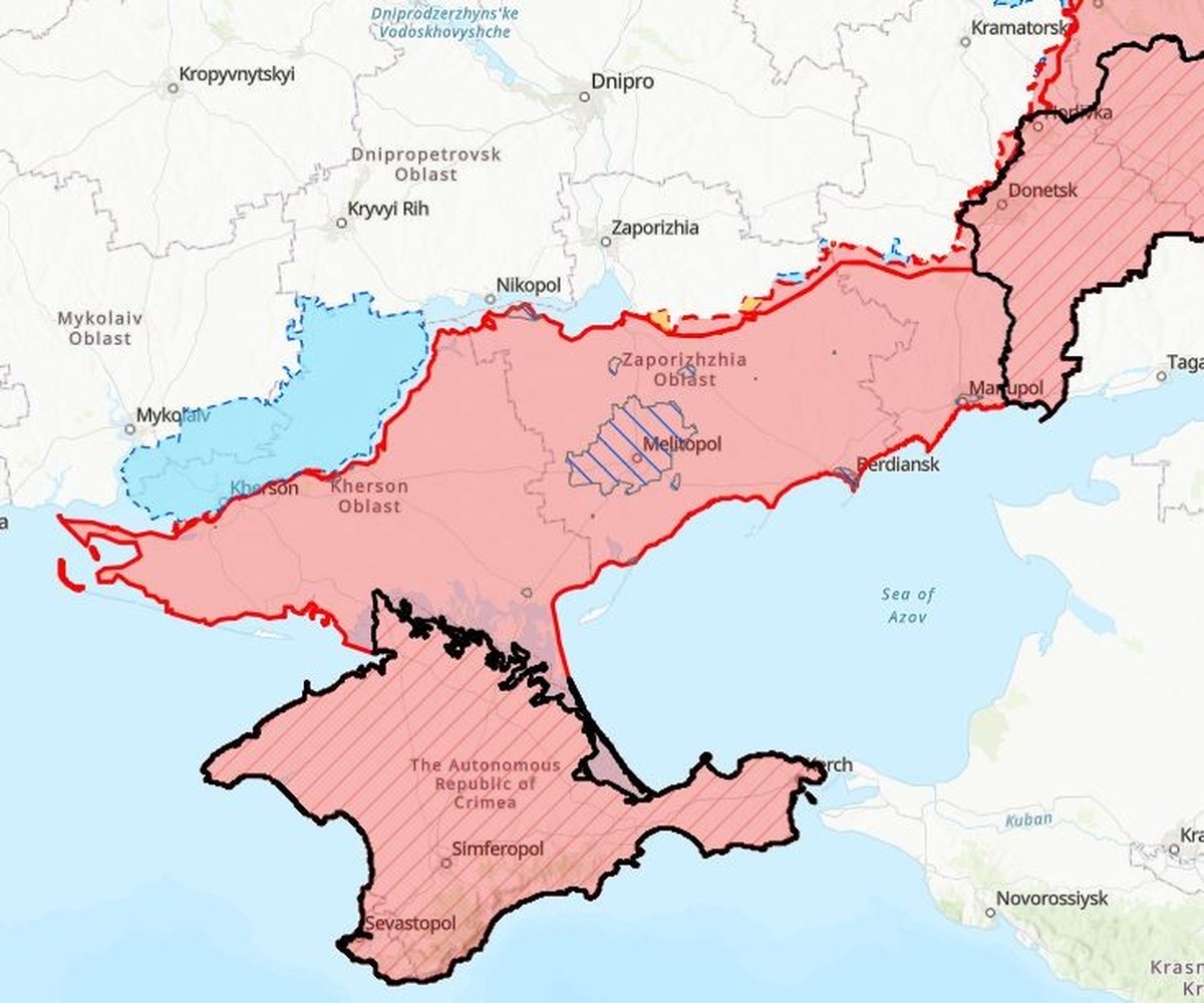 Si les Ukrainiens avancent à Melitopol jusqu'à la mer d'Azov, le front russe sera divisé.