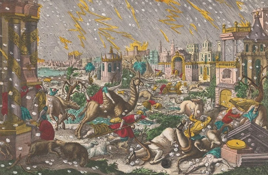 Die siebte Plage, die Ägypten heimsuchte, war ein Hagelgewitter. Bis in die Neuzeit interpretierten die Menschen Hagel als göttliche Strafe oder Hexenwerk. Erst ab dem 18. Jahrhundert wandelten sich d ...