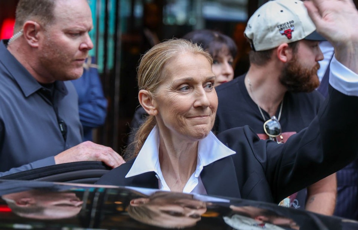 PARIS, FRANCE - JULY 23: Celine Dion is seen leaving a hotel on July 23, 2024 in Paris, France. (Photo by MEGA/GC Images)