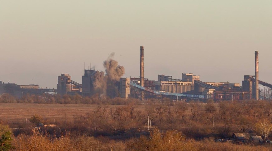 A slide bomb hits the coking plant.