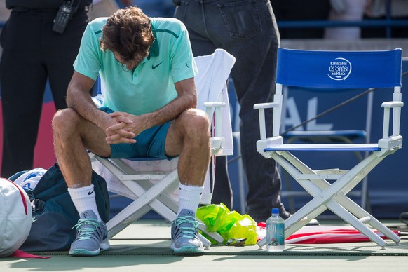 Nach der Niederlage ging Federer zunächst kurz in sich.