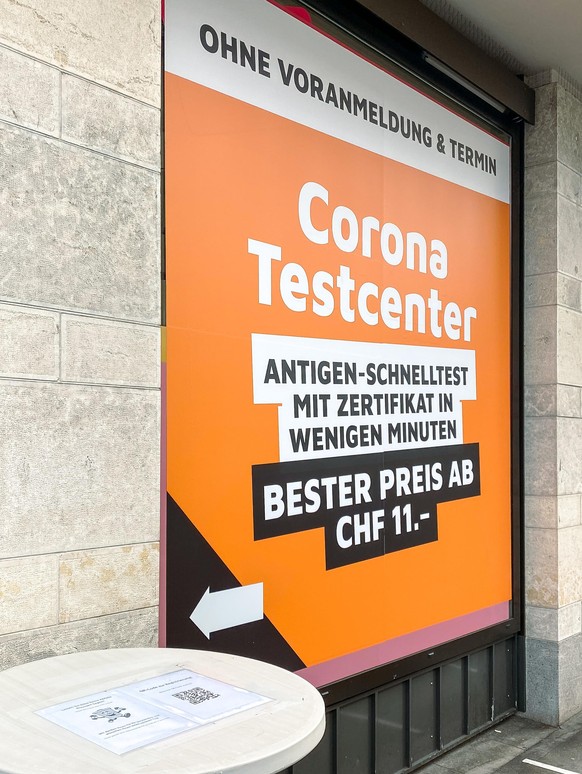 Corona-Testzentrum in Zürich