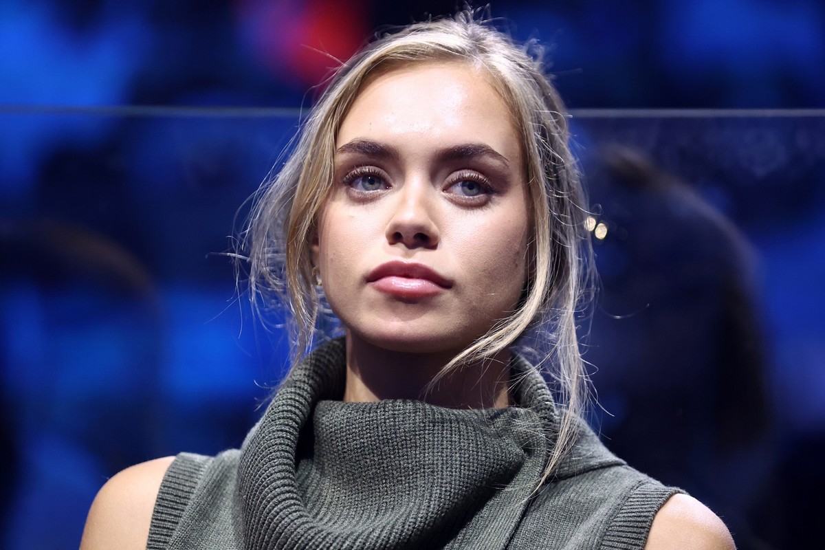 INALPI ARENA, TURIN, ITALY - 2025/11/12: Laila Hasanovic, girlfriend of Jannik Sinner, attends the Round Robin singles match between Jannik Sinner vs Alexander Zverev on Day four of the Nitto ATP Worl ...