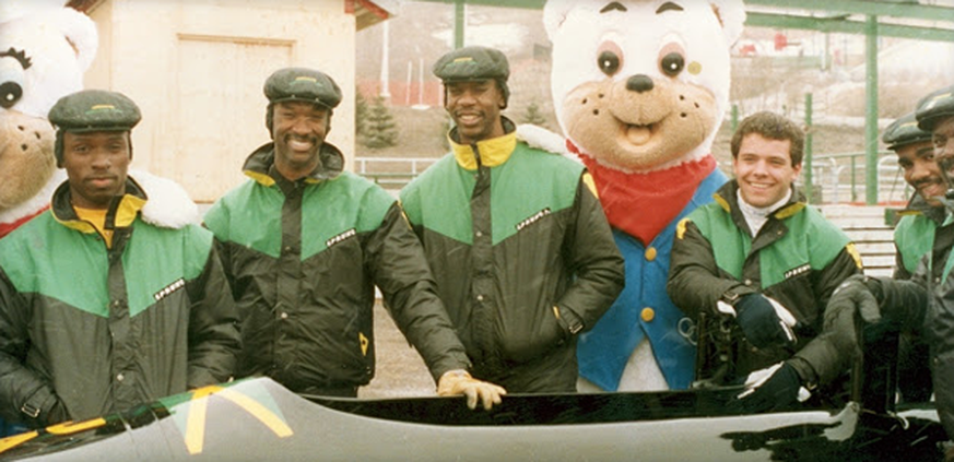 jamaika bob team cool runnings unvergessen olympia 1988 20. februar calgary http://www.themarkofaleader.com/library/stories/the-jamaican-bobsled-team-and-other-impossibilities/