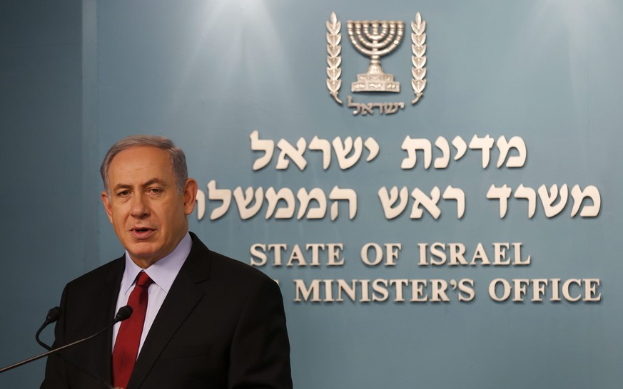 Premierminister Netanjahu bei der Verkündigung des Deals im August dieses Jahres.<br data-editable="remove">