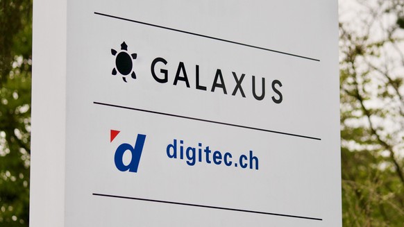 Wohlen, Aargau, Switzerland - 18th April 2021 : Digitec - Galaxus company sign located in Wohlen. Digitec Galaxus AG is the biggest online retailer in Switzerland xkwx digitec, galaxus, company, sign, ...