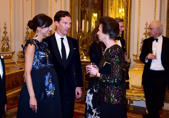 Sophie und Benedict Cumberbatch bei einem Empfang mit Princess Margaret.