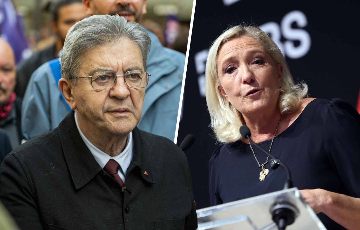Jean-Luc Mélenchon et Marine Le Pen.