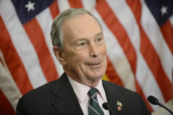 epa05121541 (FILES) A file photo dated 28 November 2012 of then New York City Mayor Michael Bloomberg delivering remarks during a news conference on New York&#039;s request for federal aid following H ...