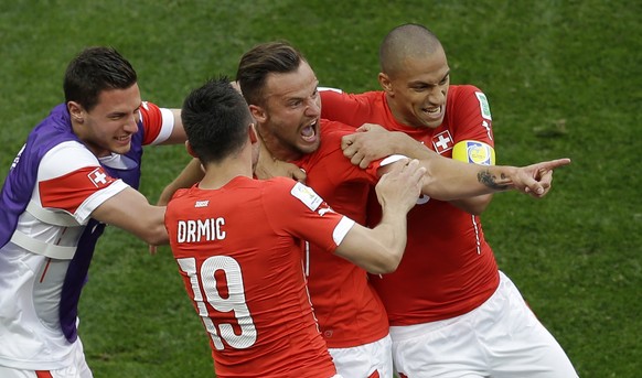 Schweizer Jubel über den 2:1-Sieg gegen Ecuador zum WM-Auftakt.