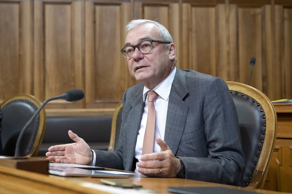 Ruedi Noser, FDP-ZH, spricht waehrend der Wintersession der Eidgenoessischen Raete, am Dienstag, 13. Dezember 2022 im Staenderat in Bern. (KEYSTONE/Anthony Anex)