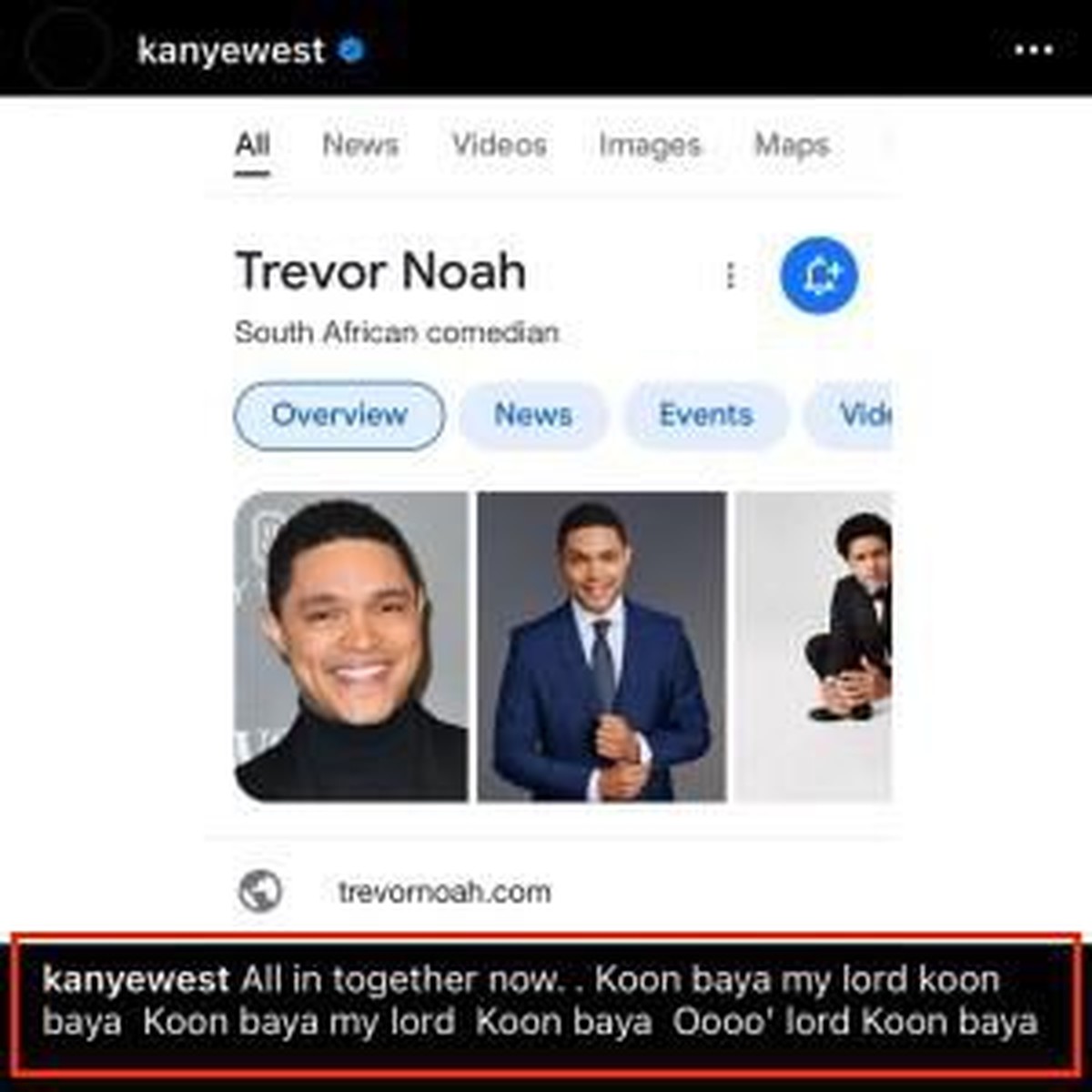 Le compte Instagram de Kanye West a été suspendu pendant 24 heures pour violation des politiques sur les discours de haine, l'intimidation et le harcèlement.