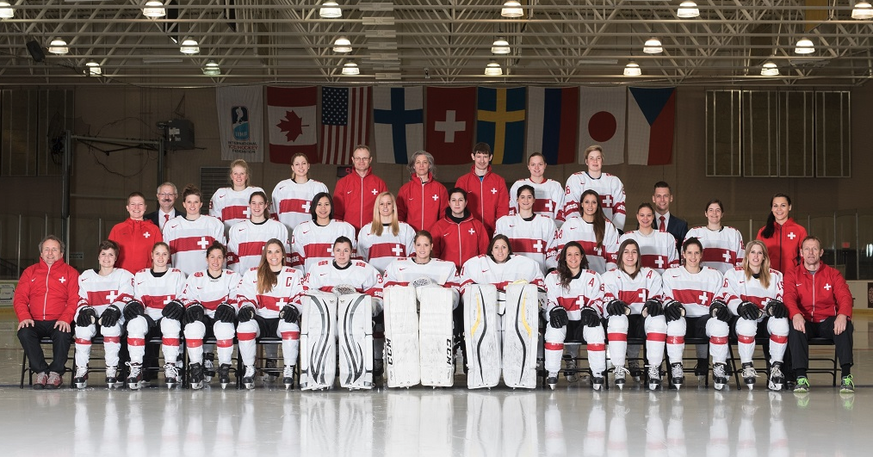 Die Schweizer Eishockey-Nationalmannschaft der Frauen.