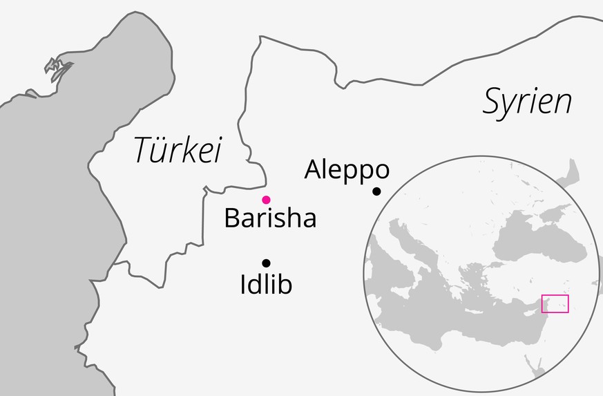 Barisha ist nur 5 Kilometer von der türkischen Grenze entfernt.