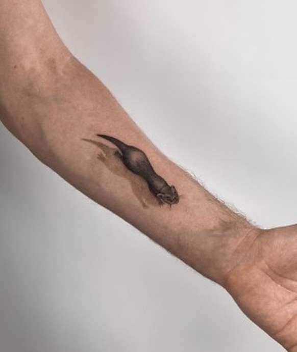 3D tattoos realistic otters
