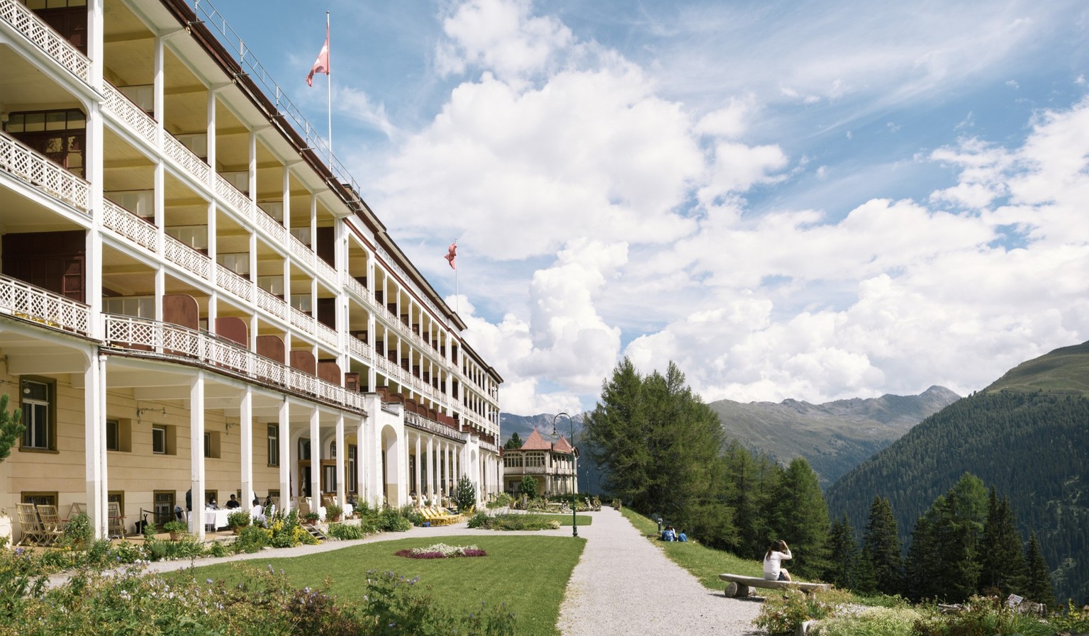Architektur in Davos, Hotel Schatzalp am 15. Augist 2016.