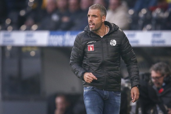 Luzerns Trainer Fabio Celestini im Fussball Meisterschaftsspiel der Super League zwischen den Berner Young Boys und dem FC Luzern, am Samstag, 16. Oktober 2021, im Wankdorfstadion in Bern. (KEYSTONE/T ...