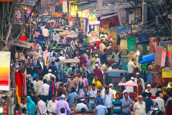 Menschenmenge in Indien