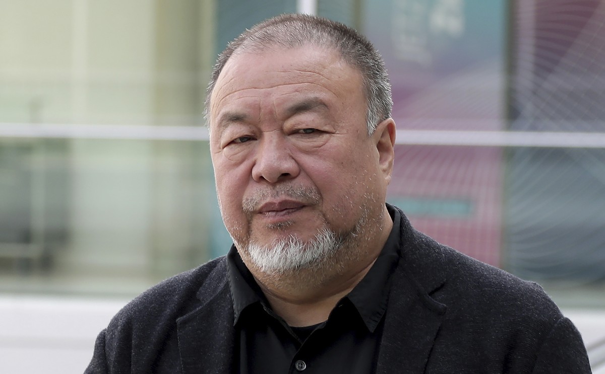 FILE - Chinese artist Ai Weiwei poses for the media during an "I am a Hong Konger! Discussing Human Rights and Democracy" panel discussion hosted by the faction of the German Liberals at the ...