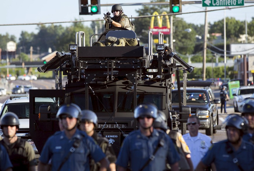 So marschierte die Polizei in Ferguson auf.&nbsp;