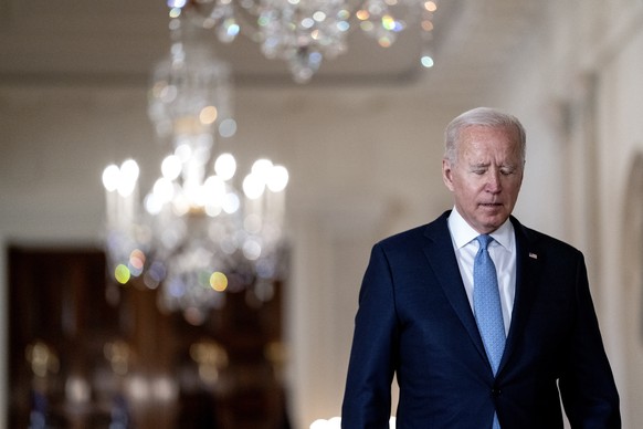 epa09439417 US President Joe Biden arrives to deliver remarks on the end of the war in Afghanistan at the White House in Washington, DC, USA, on 31 August 2021. The last military flight took off from  ...