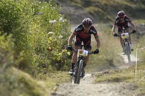 Mathias Flückiger in voller Fahrt.