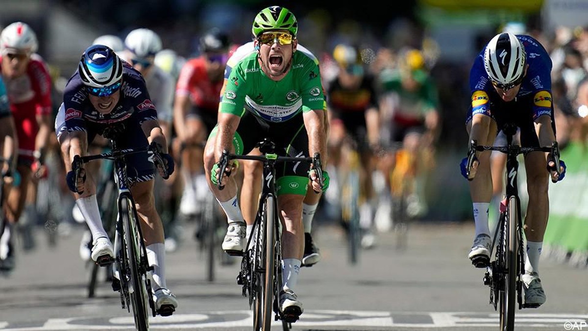 Zum vierten Mal an dieser Tour darf Cavendish im Ziel jubeln.