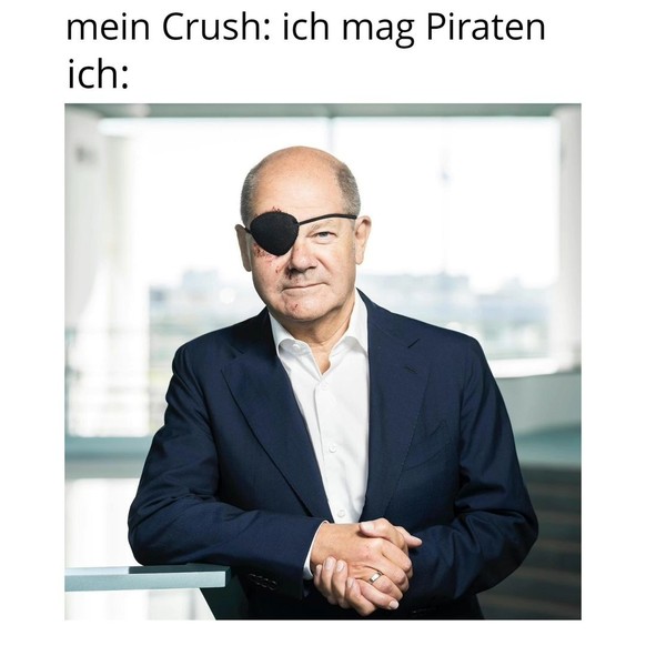 Memes mit Olaf Schulz: Pirat mit Augenklappe