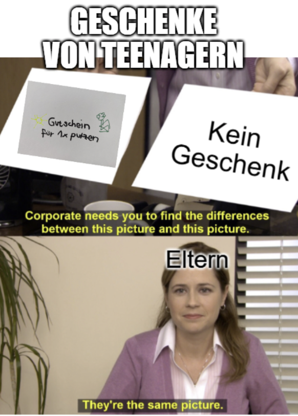 Lustige Weihnachts-Memes mit Geschenken