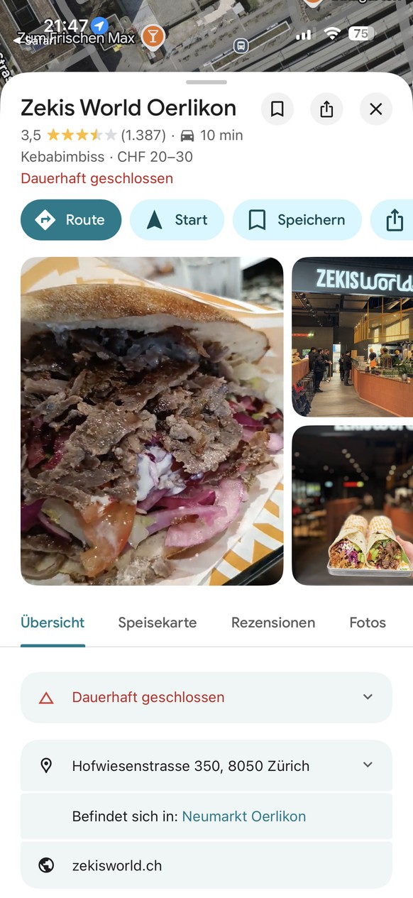 Schlechte Bewertungen für Zekis World Döner.