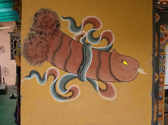 Ejakulierender Penis.