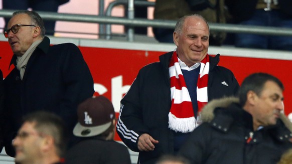 Wieder als freier Mann in der Arena: Uli Hoeness.