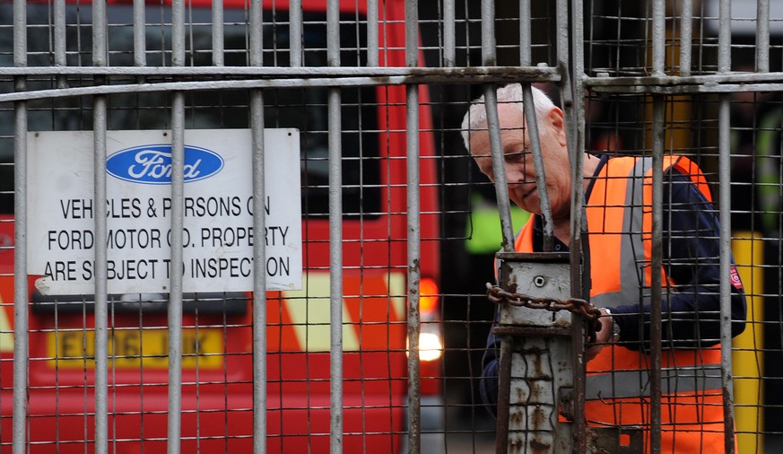 epa07629378 (FILE) - A file photo dated 25 October 2012 showing a Ford employee at the Ford transit van factory in Southampton, Britain (reissued 06 June 2019). British media reports on 06 June 2019 s ...