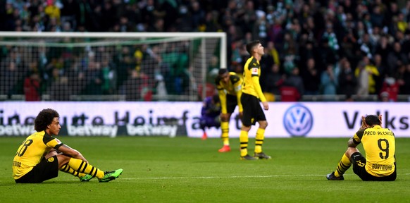 Frust bei Dortmund nach dem 2:2 gegen Werder Bremen.